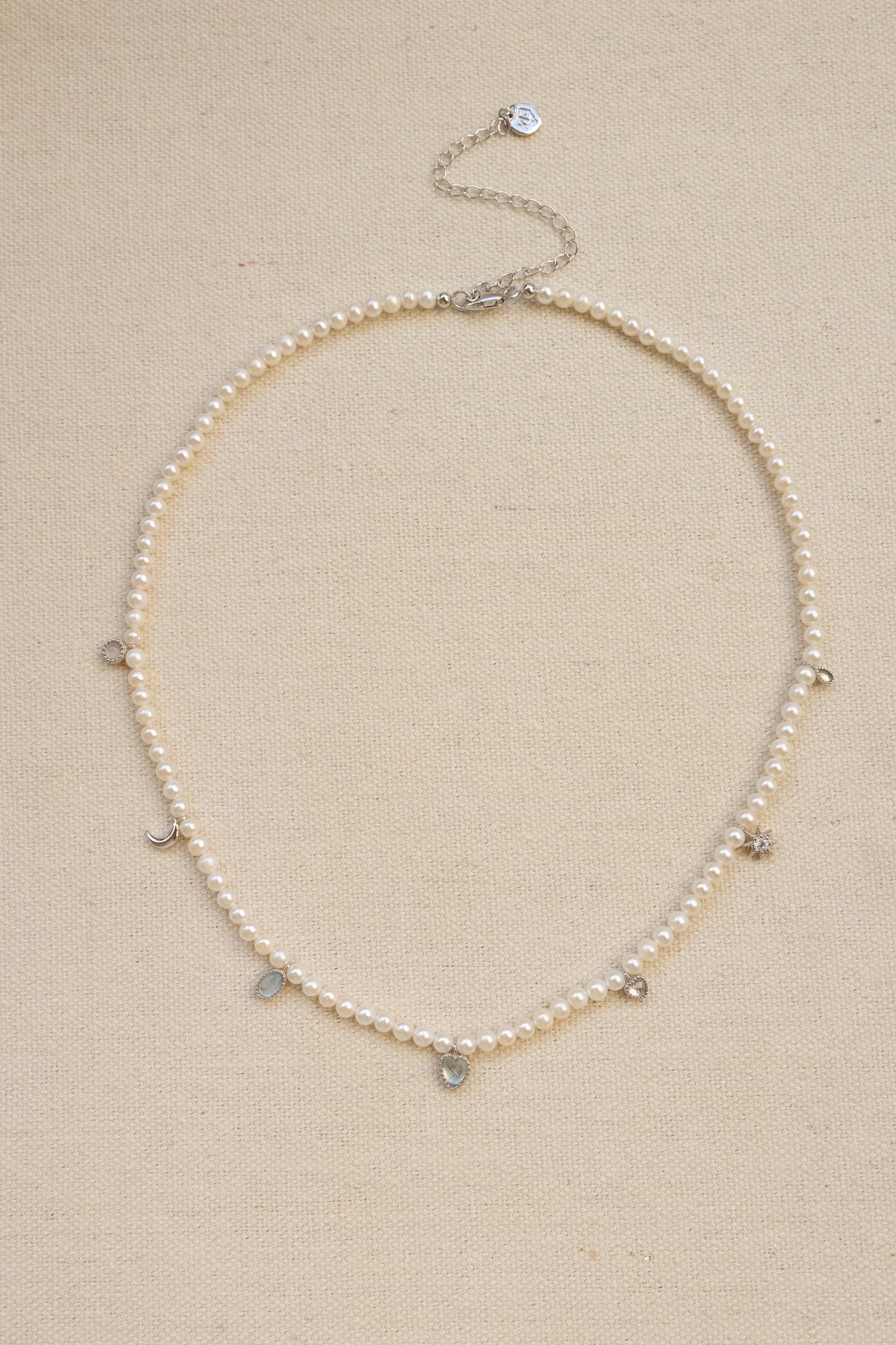 AUDREY PEARL SILVER NECKLACE