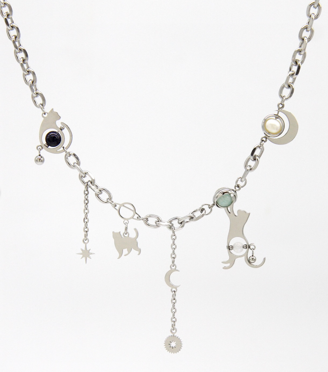 B135-S 日月星辰喵頸鏈