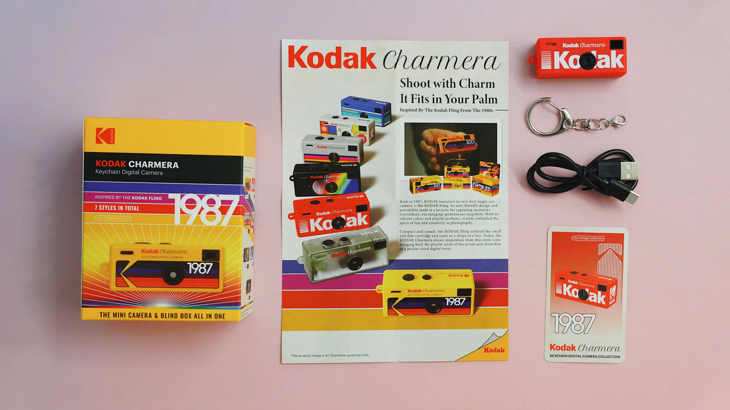 KODAK 柯達 CHARMERA鑰匙扣數碼相機盲盒系列單盒