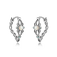 BELLA LACE EAR-HOOP SILVER EARRINGS