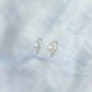 BELLA LACE EAR-HOOP SILVER EARRINGS