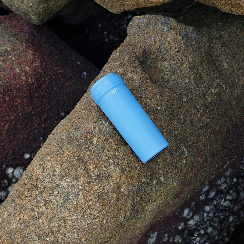 【Cuppa 35系列】350ml 玻璃膽真空保溫杯膠殼膠蓋 - Denim Blue 牛仔藍