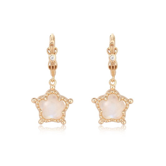 BUBBLE FLORA EARRINGS - MOONSTONE