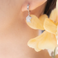 BUBBLE FLORA SILVER EARRINGS - MOONSTONE