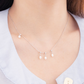 BUBBLE FLORA SILVER NECKLACE - MOONSTONE - TWO WAY - REMOVABLE CHARM