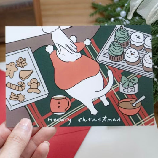 Christmas Card | Meowrry Christmas Dinner