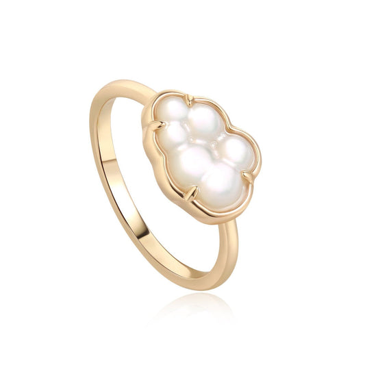 Cloud Ring Gold - White Shell