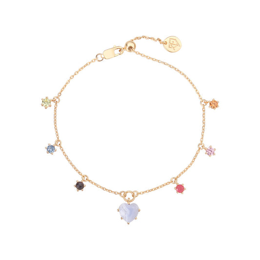 Rainbow Gemstone Bracelet Gold