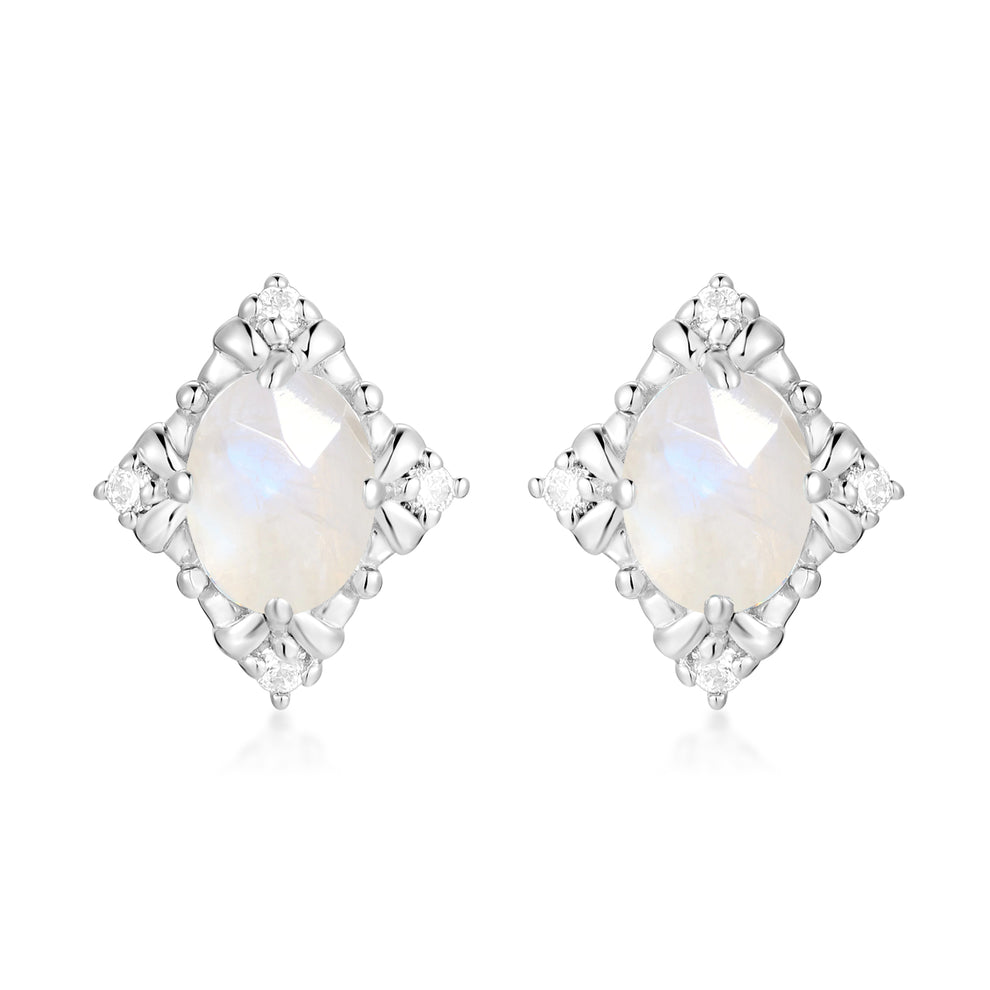 Crush On You Moonstone Earring - Silver