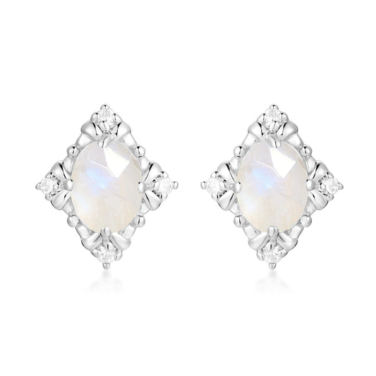 Crush On You Moonstone Earring - Silver