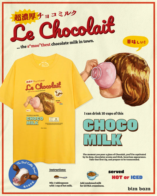 【Regular Size】Retro Ad T-shirt Chocolait Sweetheart
