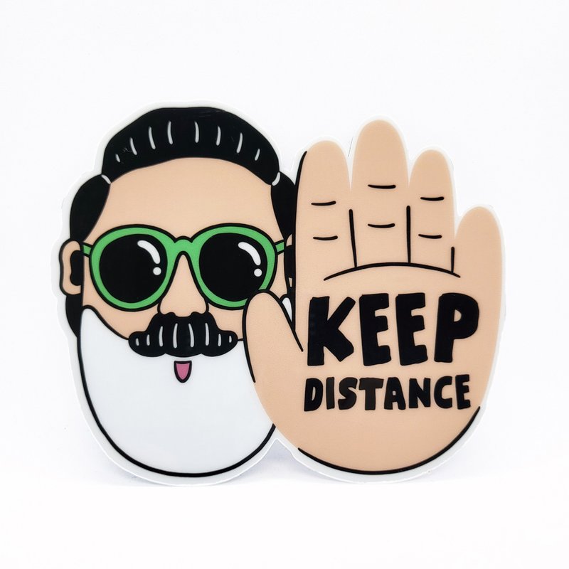 Car Sticker 車貼 | Keep Distance 保持距離