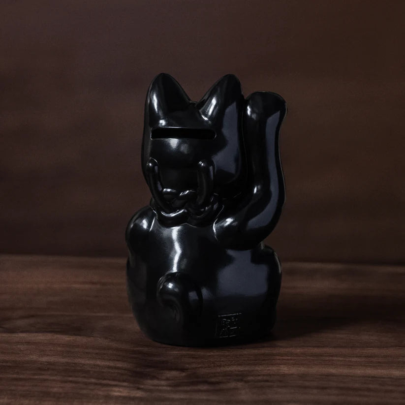 10cm招財貓巴夫 (搪膠錢罌版）/ 5色