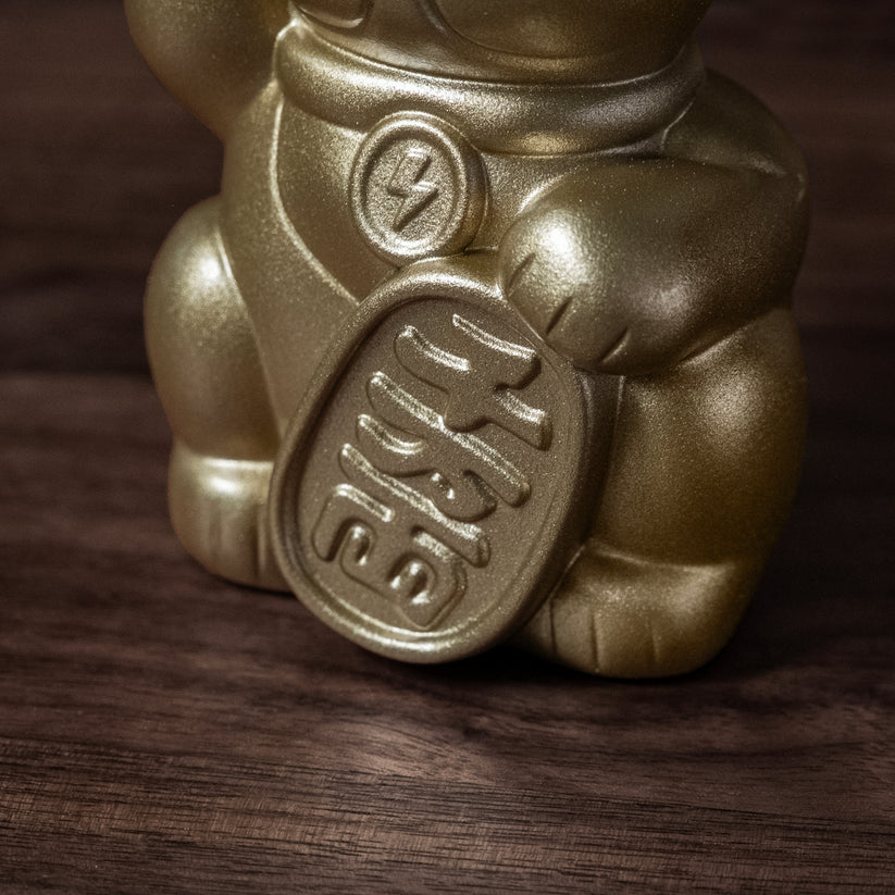 10cm招財貓巴夫 (搪膠錢罌版）/ 5色