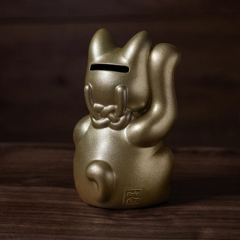 10cm招財貓巴夫 (搪膠錢罌版）/ 5色