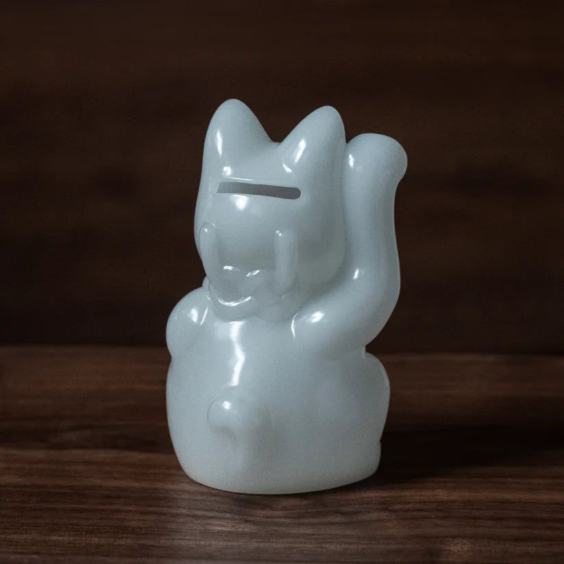 10cm招財貓巴夫 (搪膠錢罌版）/ 5色