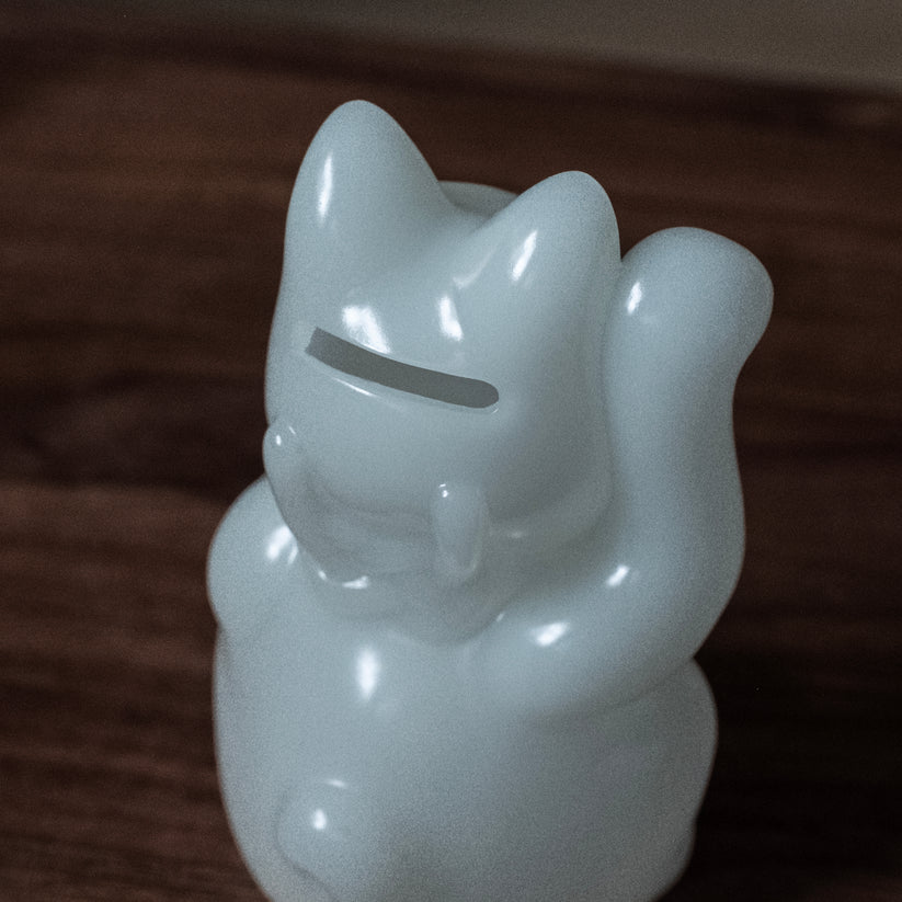 10cm招財貓巴夫 (搪膠錢罌版）/ 5色