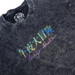 【Regular Size】Midnight Adventure Colorful Reflective T-shirt Washed Black