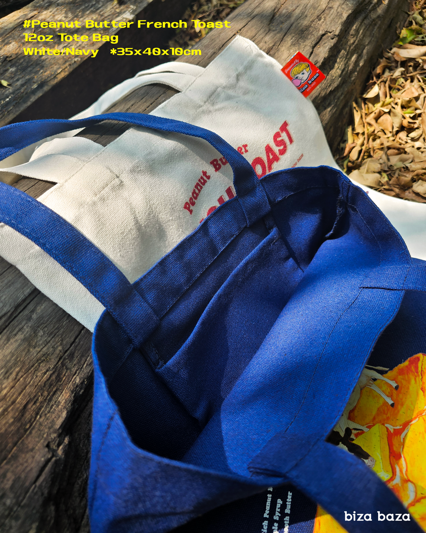 French Toast with Peanut Butter Retro 12oz Tote Bag