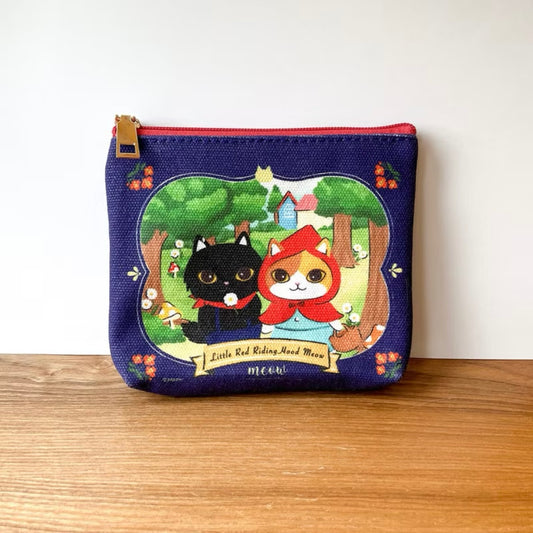 Meow 小紅帽貓貓插畫化妝袋小物包
