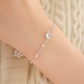 💗HEARTBEAT BUBBLE SILVER BRACELET💗- ROSE QUARTZ