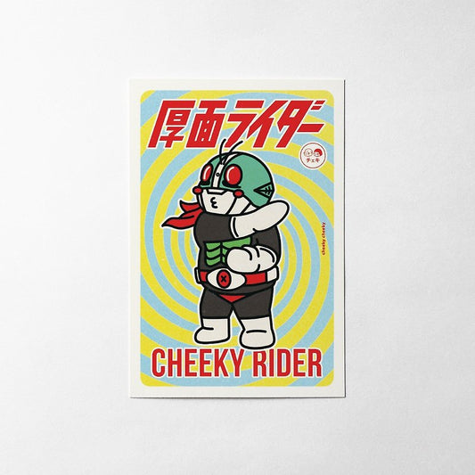 厚面Rider 假面騎士 幪面超人懷舊風格明信片