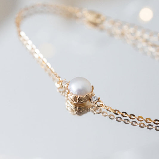 Pearl Blossom Bracelet Gold