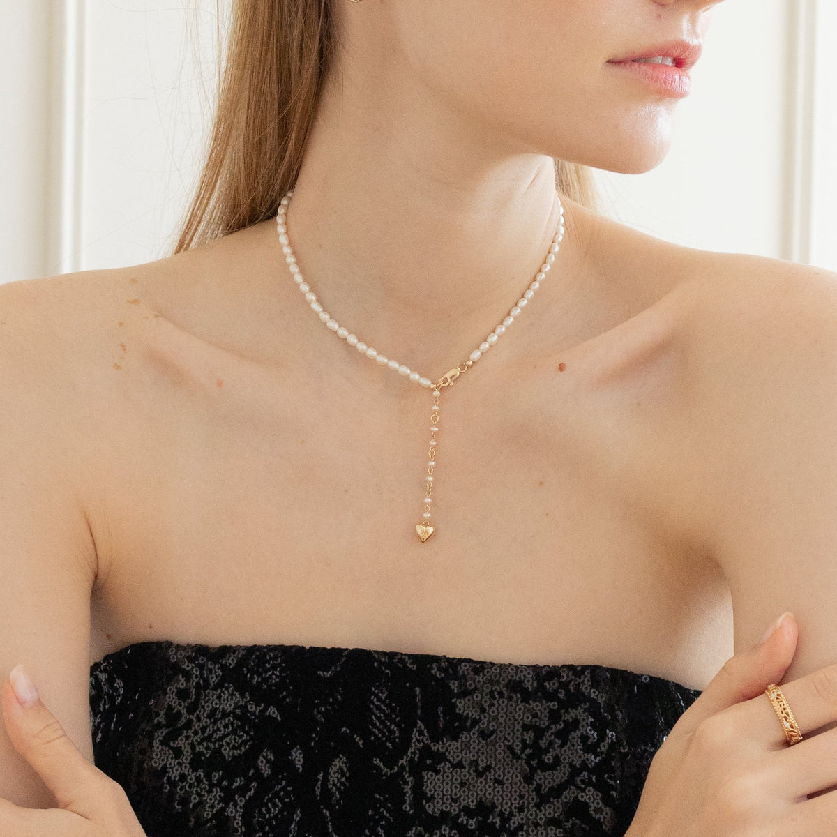 Julian Baroque Pearl Rose Gold Necklace