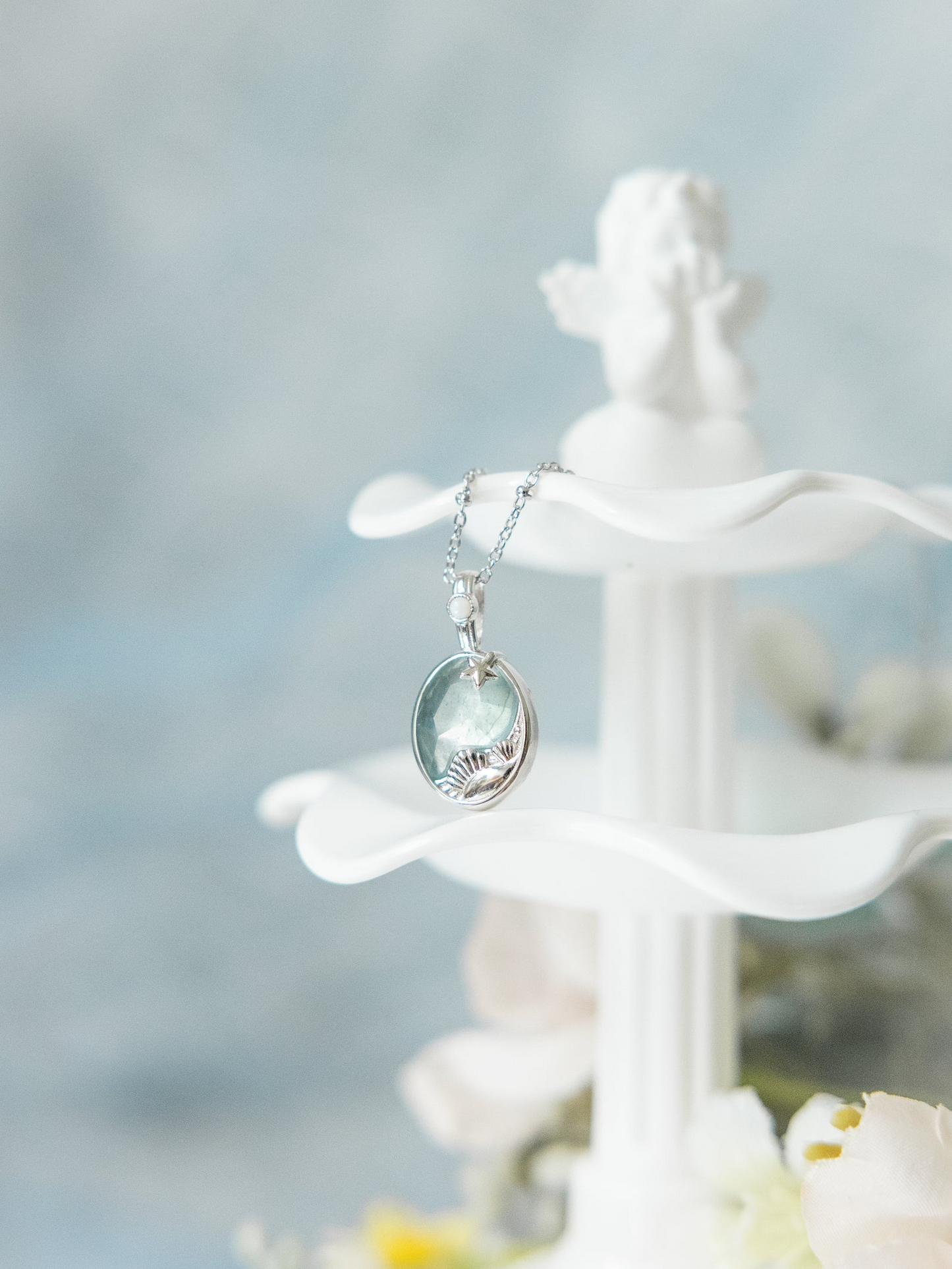 LAGOON DREAM SILVER NECKLACE AQUAMARINE