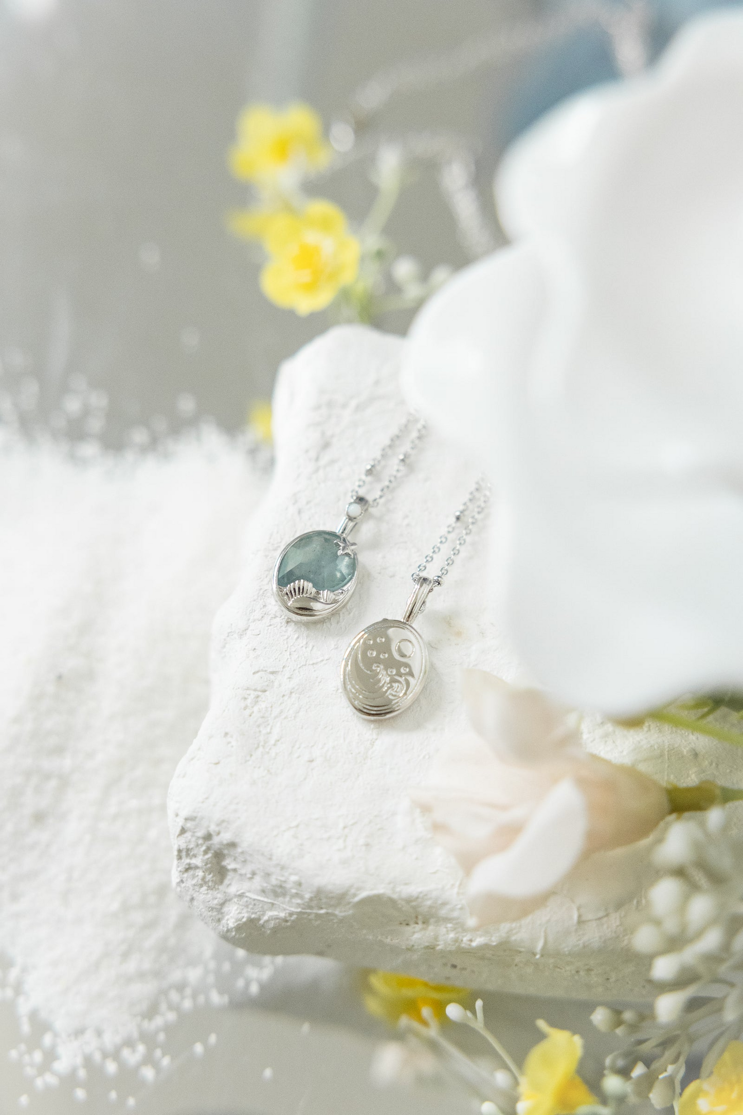 LAGOON DREAM SILVER NECKLACE AQUAMARINE