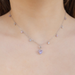 LAVENDER TWINKLE SILVER NECKLACE - LAVENDER