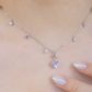 LAVENDER TWINKLE SILVER NECKLACE - LAVENDER