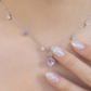 LAVENDER TWINKLE SILVER NECKLACE - LAVENDER