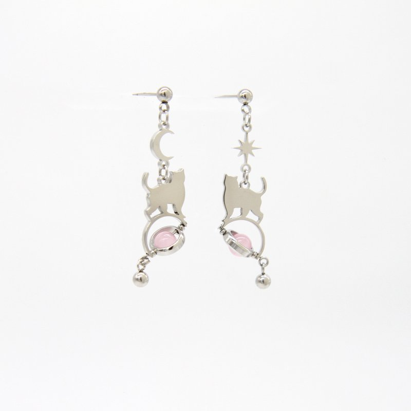 F140-S / F141-S LunaWhisker 星球喵貓咪耳環