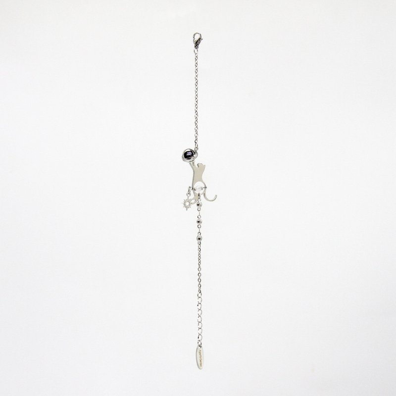 A085-S LunaWhisker 貓玩球喵月光石手鍊