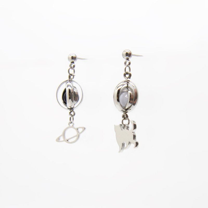 F138-S LunaWhisker 星球不對稱喵耳環