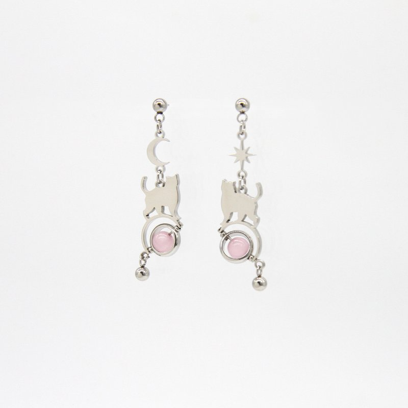 F140-S / F141-S LunaWhisker 星球喵貓咪耳環