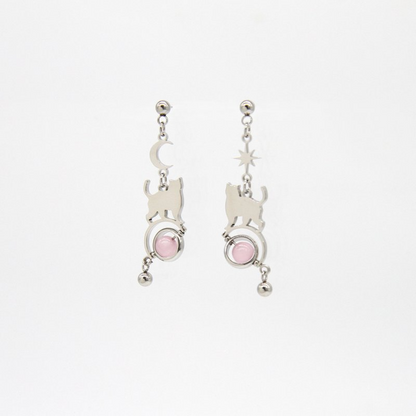 F140-S / F141-S LunaWhisker 星球喵貓咪耳環