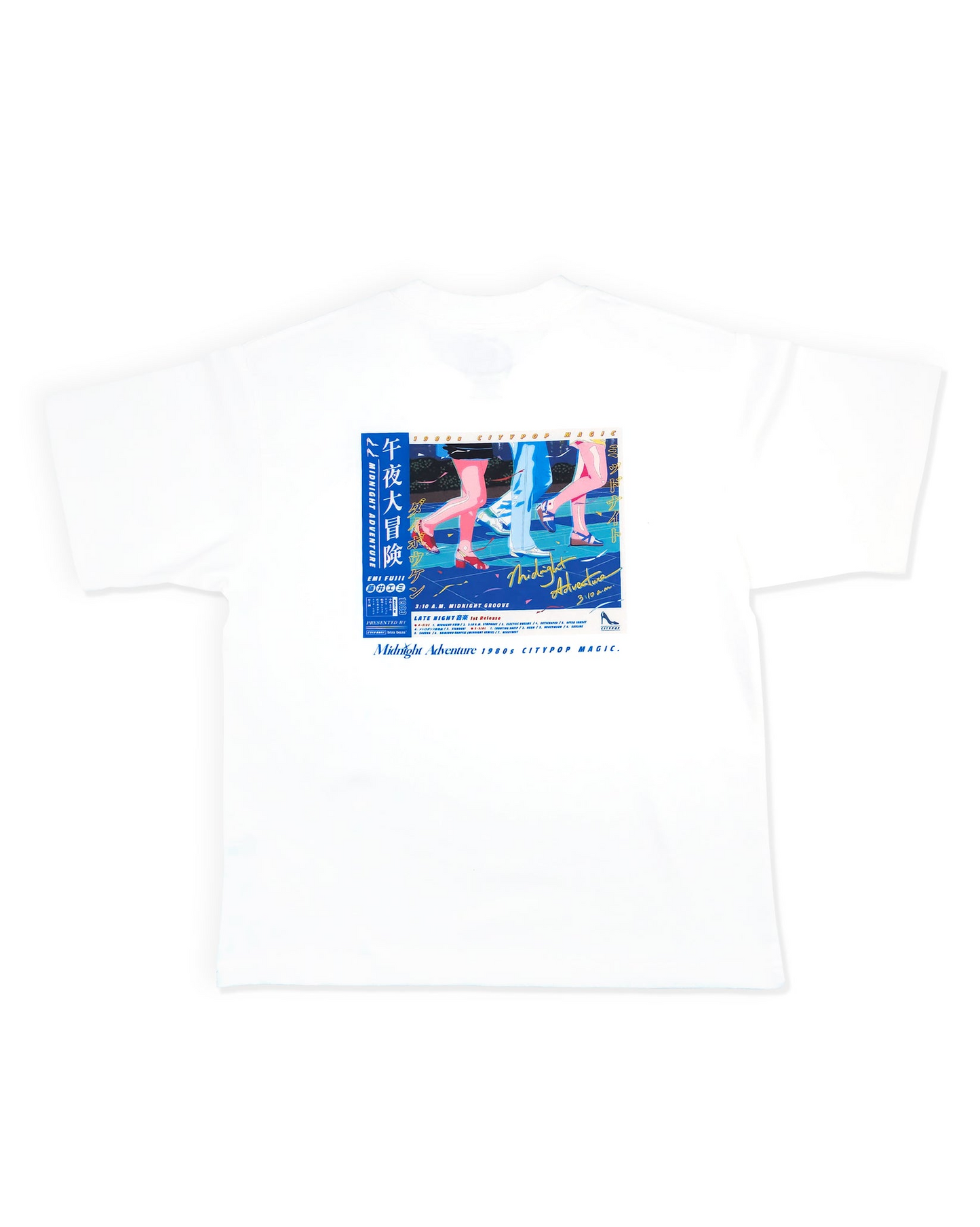 【Regular Size】Midnight Adventure Colorful Reflective T-shirt - White