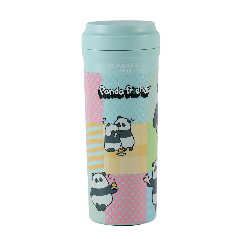 【海洋公園Panda Friends大熊貓】350毫升玻璃膽真空保溫杯 - B款