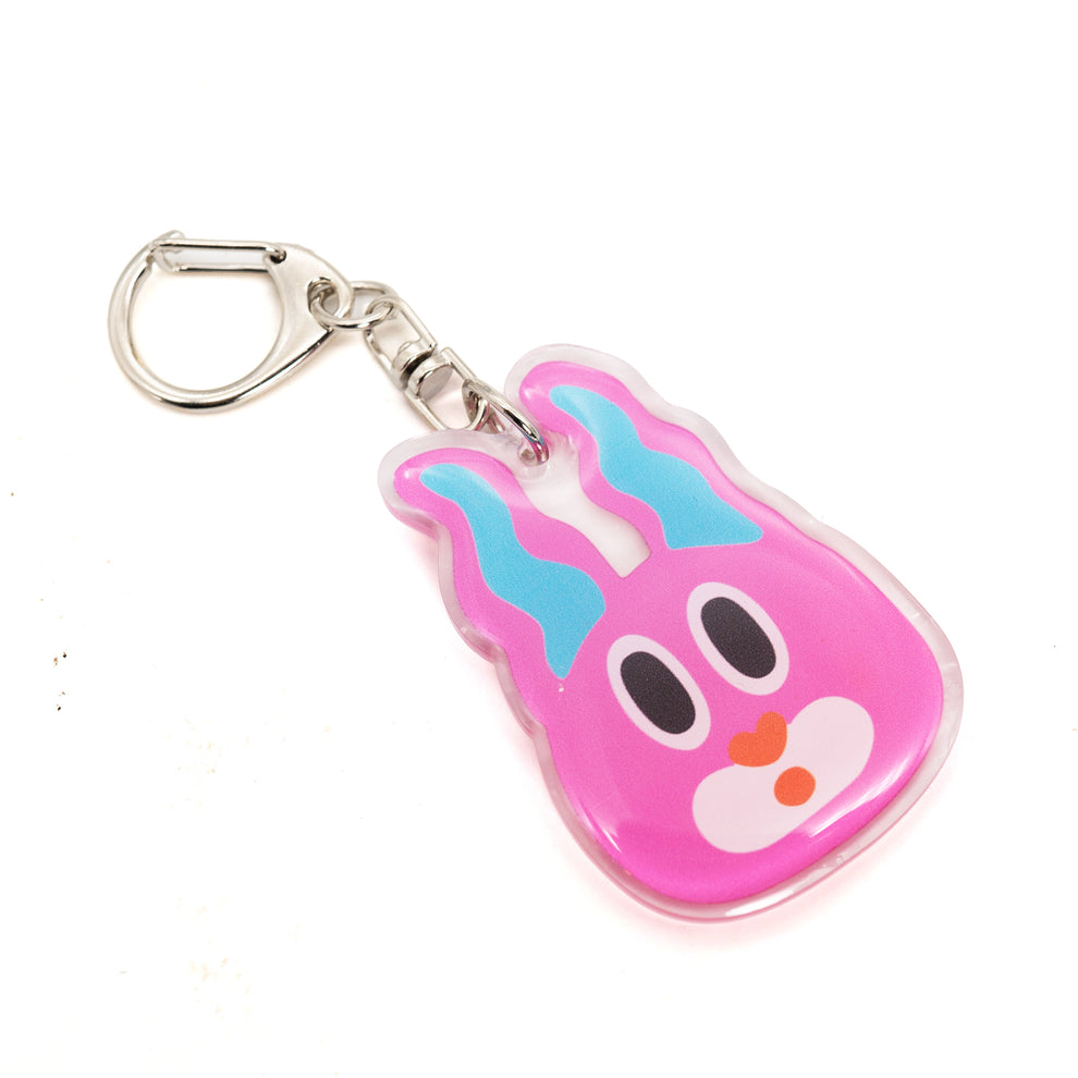 Acrylic Keychain (Power Bunny) (Pink / Blue / Red / Green) – B'IN SELECT