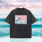 【Regular Size】Rubber Duck Fantasia: The Great Wave off Kanagawa Washed T shirt - Black