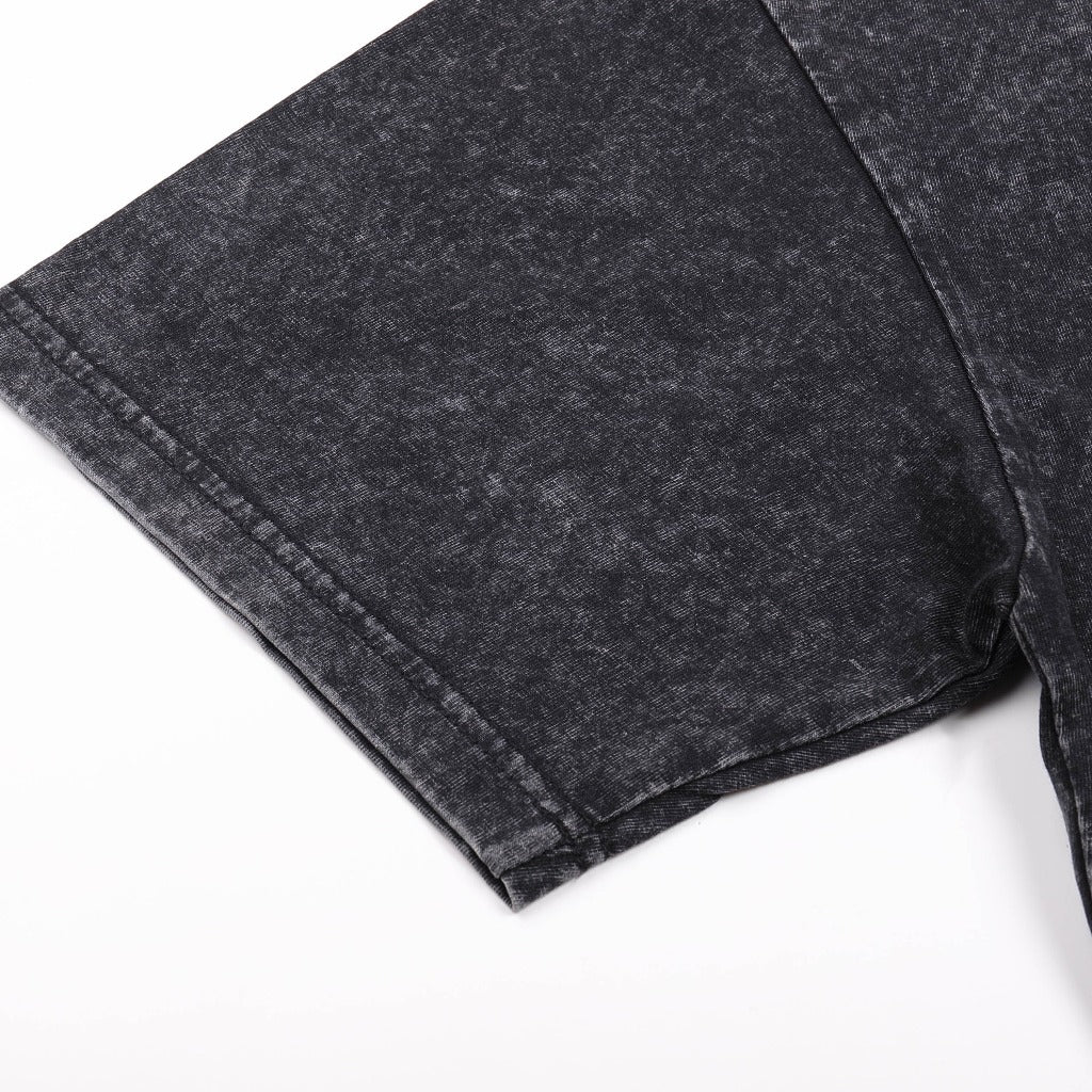 【Regular Size】Rubber Duck Fantasia: The Great Wave off Kanagawa Washed T shirt - Black