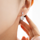 SAKURA BLOSSOM SILVER EARRINGS - ROSE QAURTZ