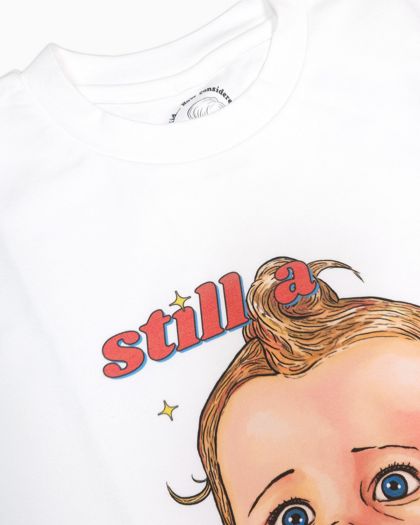 【Regular Size】Still A Baby Retro T-shirt Series - White