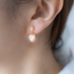 TWIN SOULS HEART EARRINGS - MOONSTONE