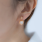 TWIN SOULS HEART EARRINGS - MOONSTONE
