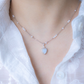 TWIN SOULS HEART SILVER NECKLACE - MOONSTONE