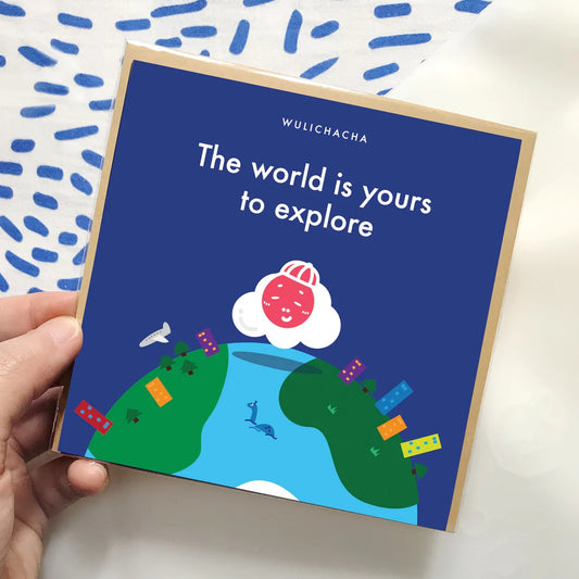 Wulichacha Greeting Card (The world is yours to explore)
