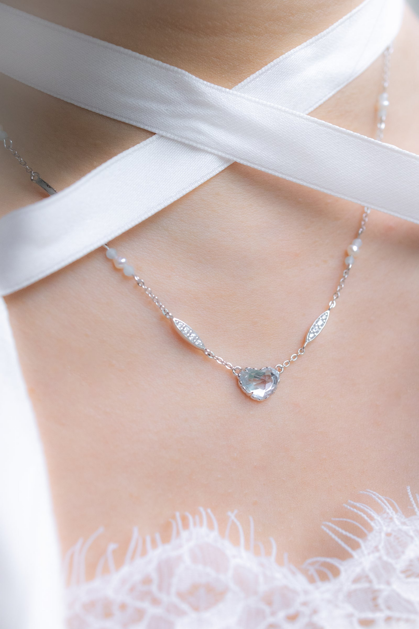 VACANZA SILVER AQUAMARINE NECKLACE